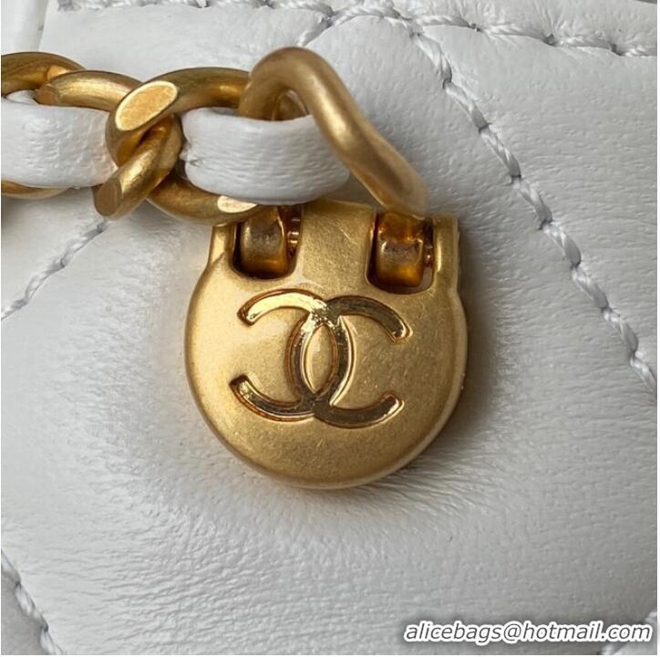 Good Product Chanel Lambskin Flap Shoulder Bag Original leather AS2855 white