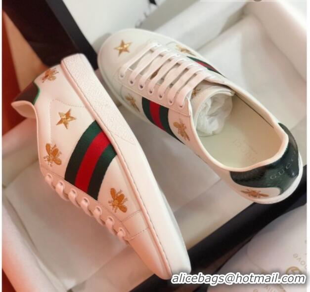 Top Grade Gucci Ace Sneakers with Bee and Web 022139 White