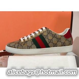 Best Luxury Gucci Ace Sneakers in GG Supreme Bees Canvas 022142