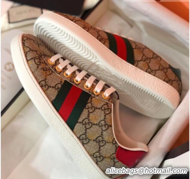 Best Luxury Gucci Ace Sneakers in GG Supreme Bees Canvas 022142