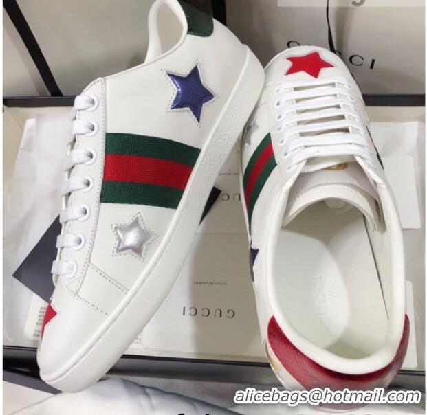 Cheap Design Gucci Ace Sneakers in Love Embroidered Leather White 022144