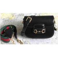 Famous Brand Gucci Horsebit 1955 mini bag 658574 Black