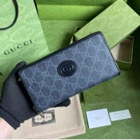 Buy Fashionable Gucci Zip around wallet with Interlocking G 673003 black