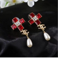 Luxury Discount Chanel Earrings CE7468 Red