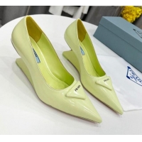 Purchase Prada Brush Leather Pumps 6.5cm Yellow 011430