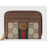 Promotional Gucci Ophidia GG card case wallet 658552 brown