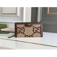 Famous Brand Gucci Diana jumbo GG zip around wallet 658634 BROWN