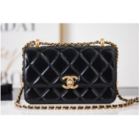 Buy Cheapest Chanel Flap Lambskin mini Shoulder Bag AS2615 black