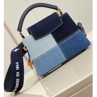 Low Cost Louis Vuitton denim CAPUCINES MINI M59430 blue