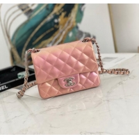 Famous Brand Chanel Flap Mirage Lambskin Shoulder Bag AS1115 pink