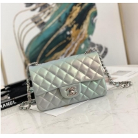 Low Cost Chanel Flap Mirage Lambskin Shoulder Bag AS1116 sky blue