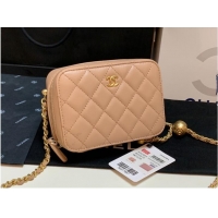 Fashion Promotional Chanel Lambskin camera bag AS2463 apricot