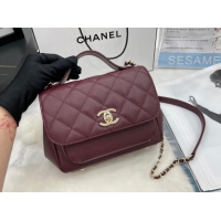 Well Crafted Chanel small flap bag Calfskin & Gold-Tone Metal A93749 Burgundy