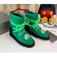 Super Quality Balenciaga Lace-up Flat Ankle Boots 121317 Green