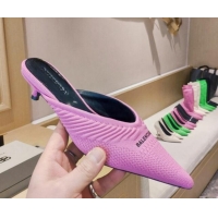 Good Quality Balenciaga Knit Mules 4cm 121323 Pink