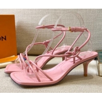 Best Price Louis Vuitton Nova Lambskin Strap Sandals 5.5cm 121690 Pink