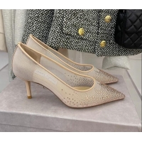 Best Design Jimmy Choo Crystal Mesh Pumps 6.5cm Nude 121672