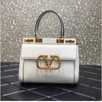 Promotional VALENTINO GARAVANI Rockstud Alcove Medium grain calf leather 2B0J41 white