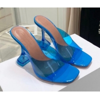 Low Price Amina Muaddi TPU Heel Slide Sandals 9.5cm 122043 Sky Blue