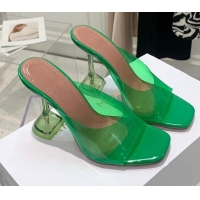 Low Cost Amina Muaddi TPU Heel Slide Sandals 9.5cm 122049 Green