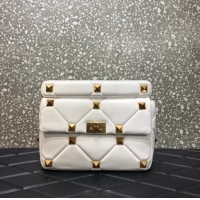 Promotional VALENTINO GARAVANI Roman Stud Large Napa sheepskin leather 1189L white