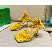 Classic Hot Bottega Veneta Stretch Mesh Sandals 9cm 021403 Yellow