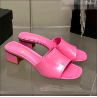 Best Quality Chanel Patent Calfskin Slide Sandals 4.5cm G38689 Pink 2022