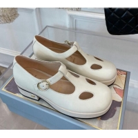 Top Quality Gucci Leather Mary Janes Pumps 4.5cm White 021610