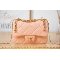 Promotional Chanel Flap Lambskin mini Shoulder Bag AS3113 pink