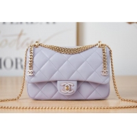 Affordable Price Chanel Flap Lambskin small Shoulder Bag AS3114 Lavender