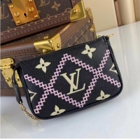 Hot Sell Cheap Louis Vuitton MINI POCHETTE ACCESSOIRES M81140 black