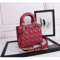 Top Quality LADY DIOR MY ABCDIOR BAG Cannage Lambskin M0538E red