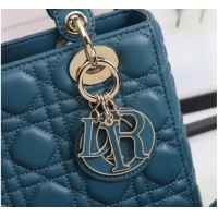 Discount LADY DIOR MY ABCDIOR BAG Cannage Lambskin M0538O blue