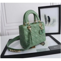 Good Quality LADY DIOR MY ABCDIOR BAG Cannage Lambskin M0538O green