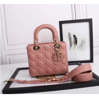 New Style LADY DIOR MY ABCDIOR BAG Cannage Lambskin M0538O Cherry Blossom powder