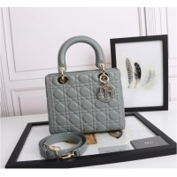 Discount MEDIUM LADY DIOR BAG Cannage Lambskin M0565E gray