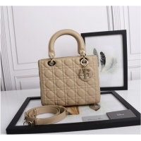 Market Sells MEDIUM LADY DIOR BAG Cannage Lambskin M0565E apricot