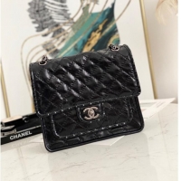 Top Quality Chanel flap bag Calfskin A0922 black