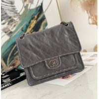 Promotional Chanel flap bag Calfskin A0922 gray