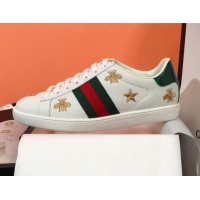 Top Grade Gucci Ace Sneakers with Bee and Web 022139 White