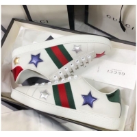 Cheap Design Gucci Ace Sneakers in Love Embroidered Leather White 022144