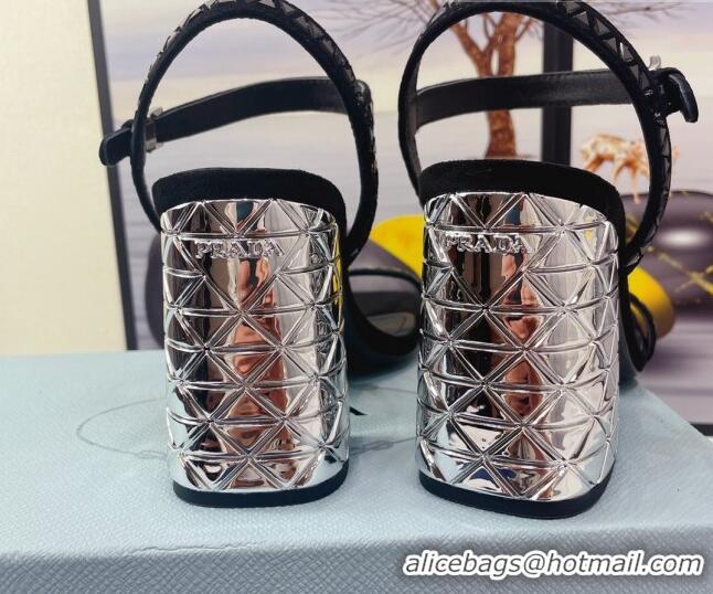 Discount Prada Crystal Sandals 9cm 021658 Black