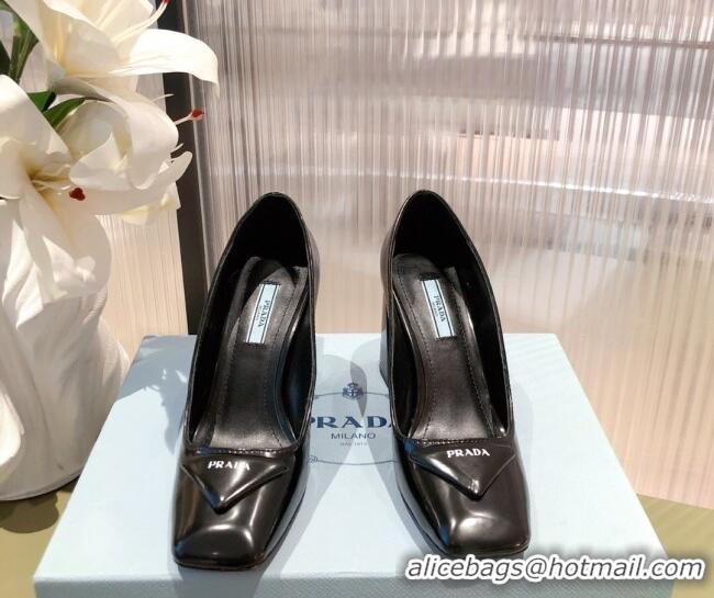 Duplicate Prada Leather Pumps 9.5cm 021952 Black