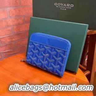 ​Grade Discount Goyard Original Zippy Coin Purse 020084 Light Blue