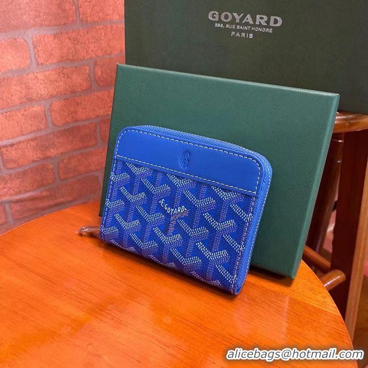 ​Grade Discount Goyard Original Zippy Coin Purse 020084 Light Blue