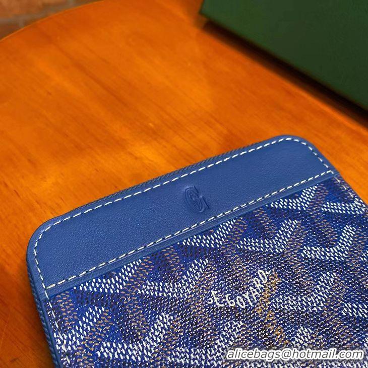 ​Grade Discount Goyard Original Zippy Coin Purse 020084 Light Blue