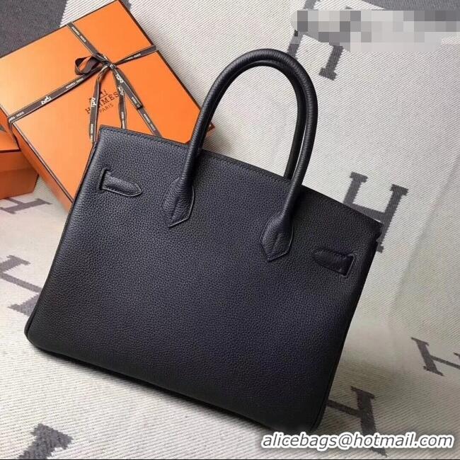 Grade Discount Hermes Original Togo Leather Birkin 35 Handbag H035 Black Gole-tone Hardware 