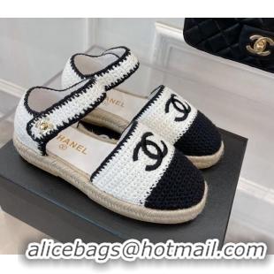 Duplicate Chanel Braided Knit Espadrilles G38736 White