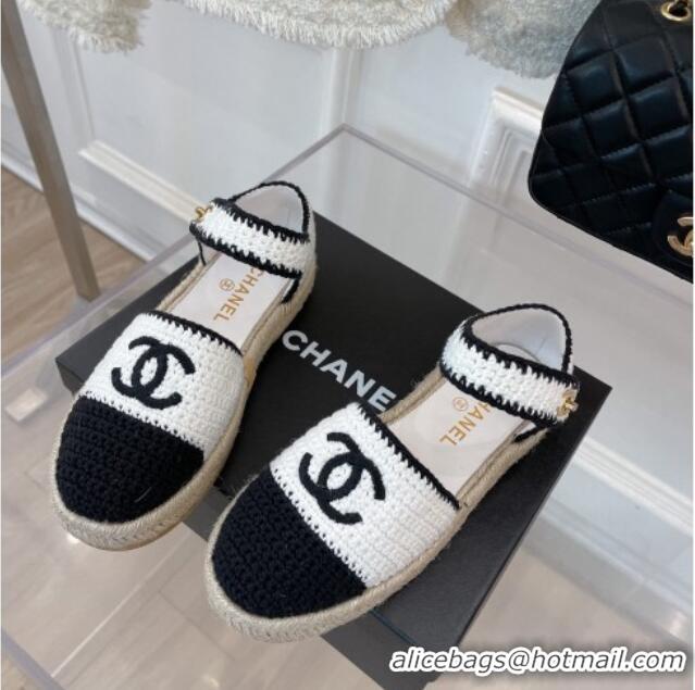 Duplicate Chanel Braided Knit Espadrilles G38736 White