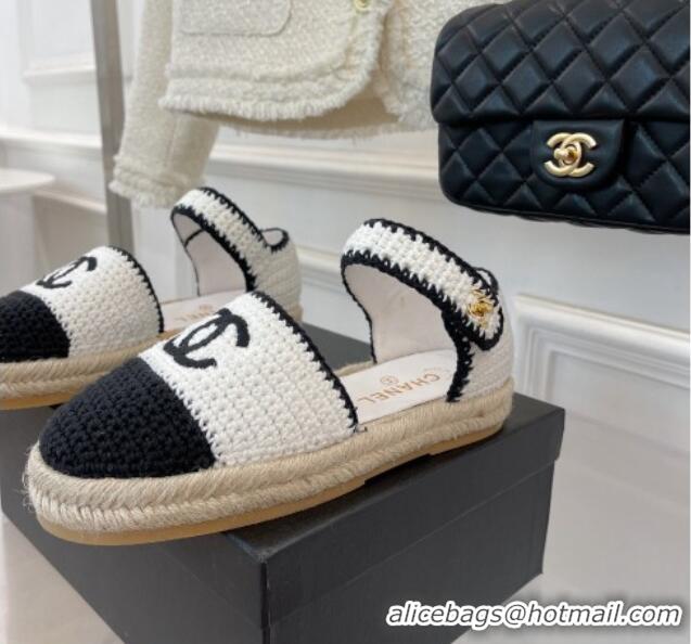 Duplicate Chanel Braided Knit Espadrilles G38736 White